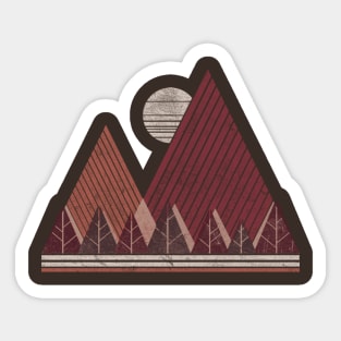 Simple Landscape (dark version) Sticker